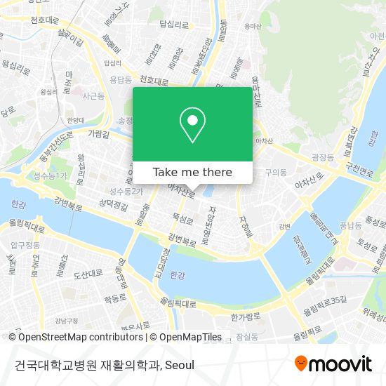 건국대학교병원 재활의학과 map