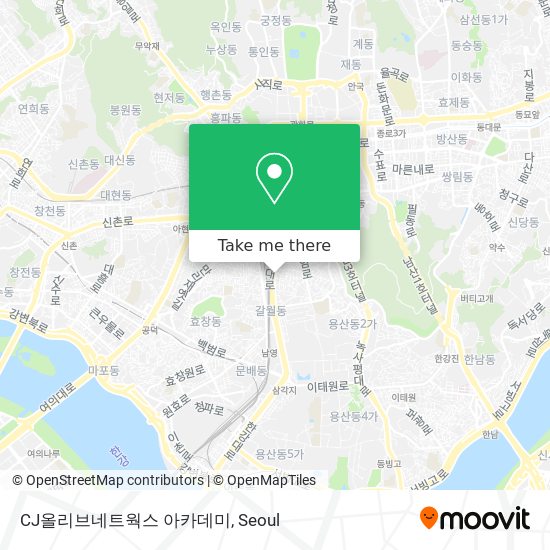 CJ올리브네트웍스 아카데미 map