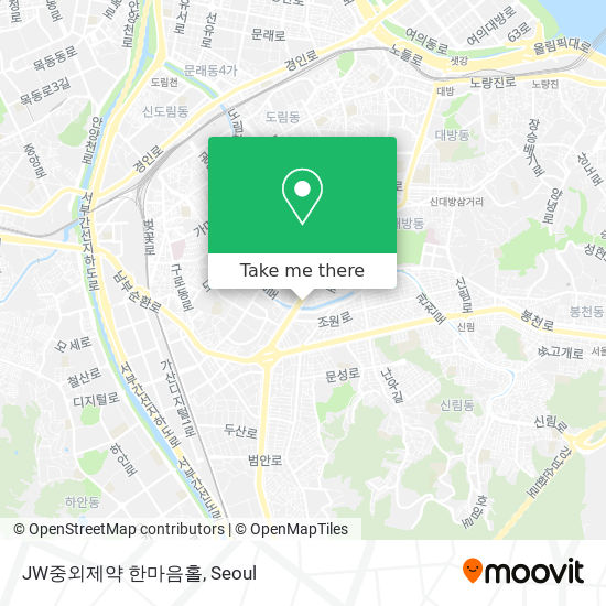 JW중외제약 한마음홀 map