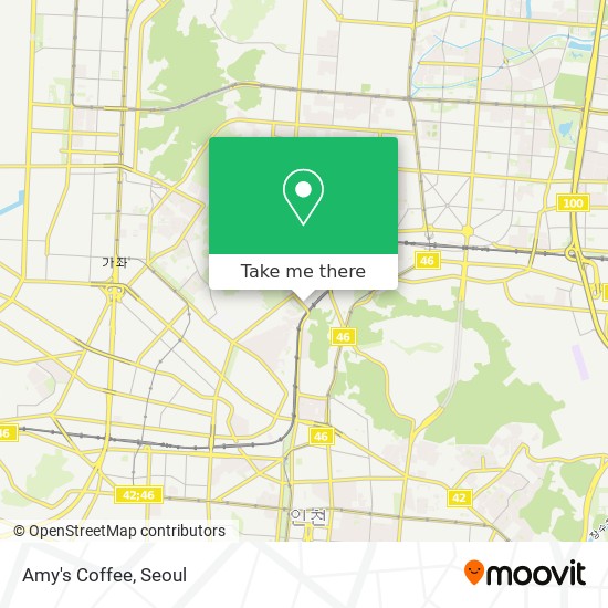 Amy's Coffee map