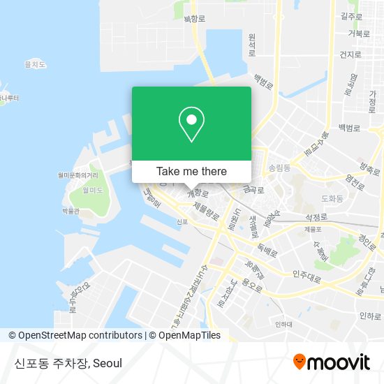 신포동 주차장 map