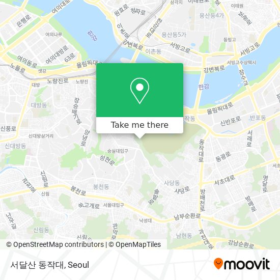 서달산 동작대 map
