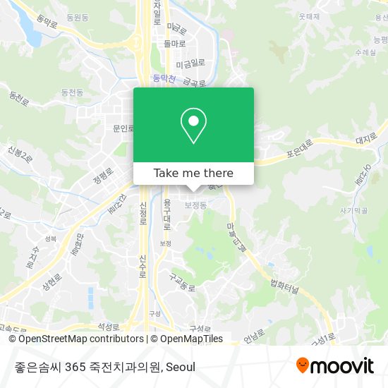좋은솜씨 365 죽전치과의원 map