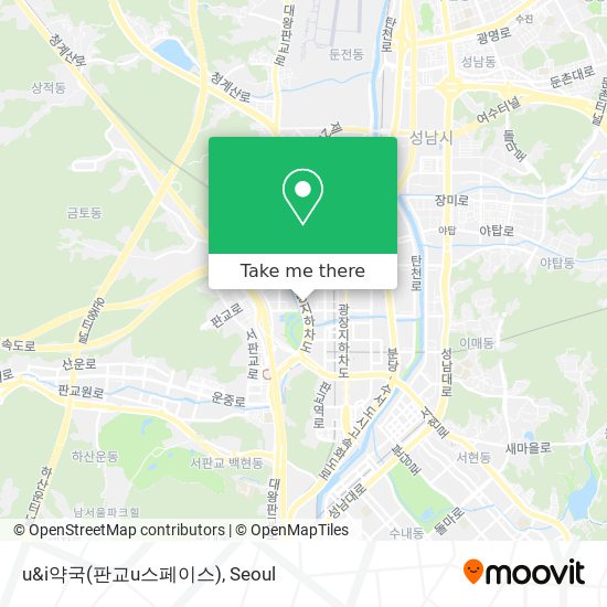 u&i약국(판교u스페이스) map