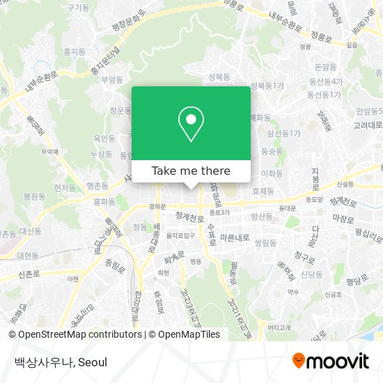 백상사우나 map