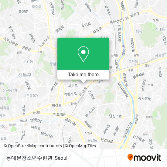 동대문청소년수련관 map