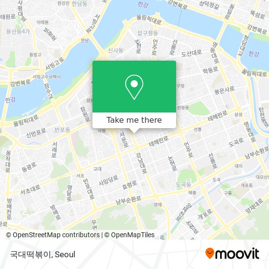 국대떡볶이 map