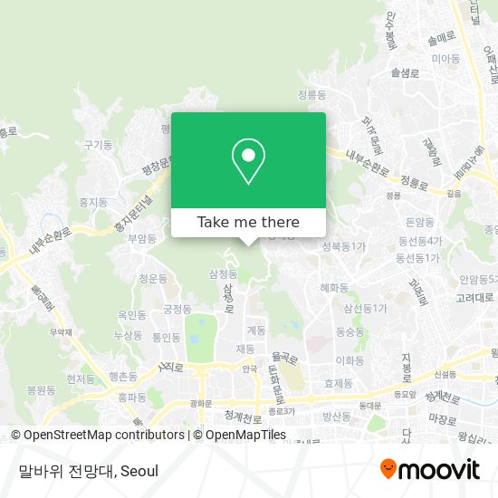 말바위 전망대 map