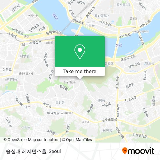 숭실대 레지던스홀 map