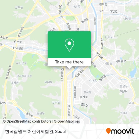 한국잡월드 어린이체험관 map