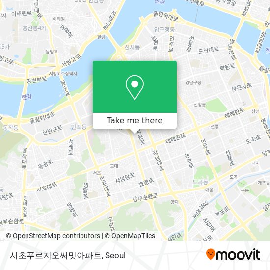 서초푸르지오써밋아파트 map