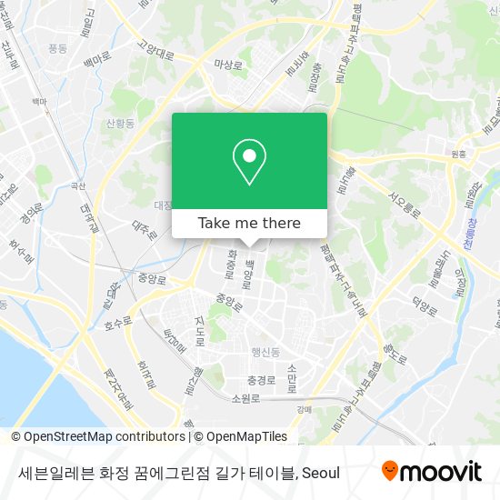 세븐일레븐 화정 꿈에그린점 길가 테이블 map