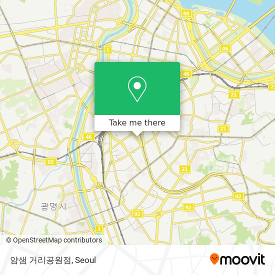 얌샘 거리공원점 map