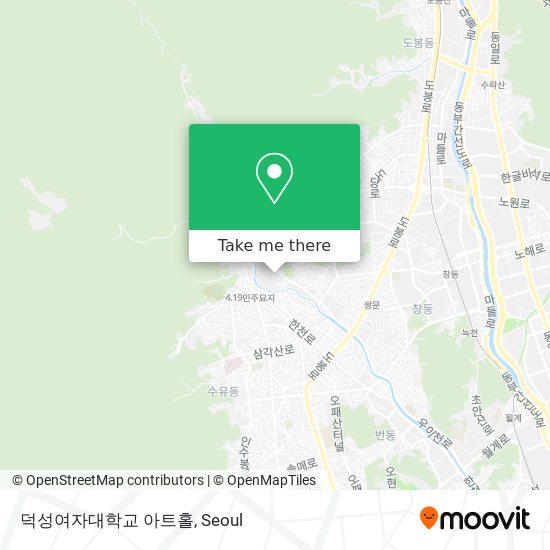 덕성여자대학교 아트홀 map