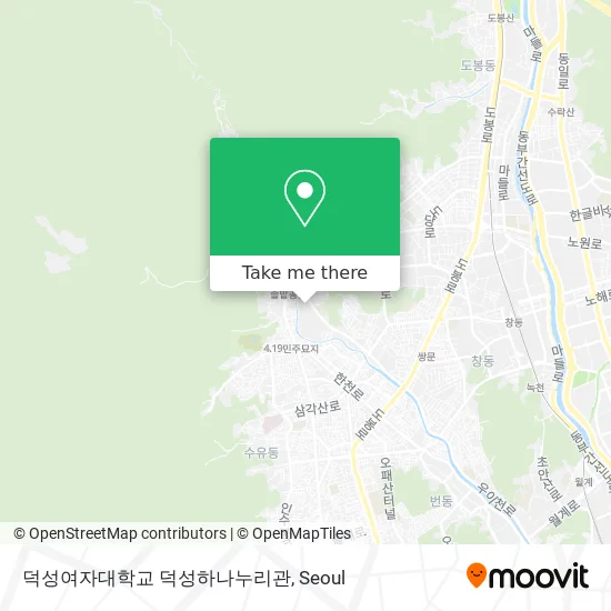 덕성여자대학교 덕성하나누리관 map