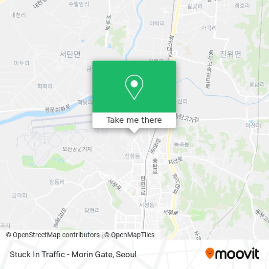 Stuck In Traffic - Morin Gate map