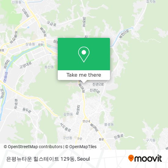 은평뉴타운 힐스테이트 129동 map