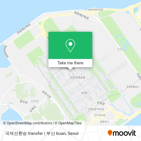 국제선환승 transfer | 부산 buan map