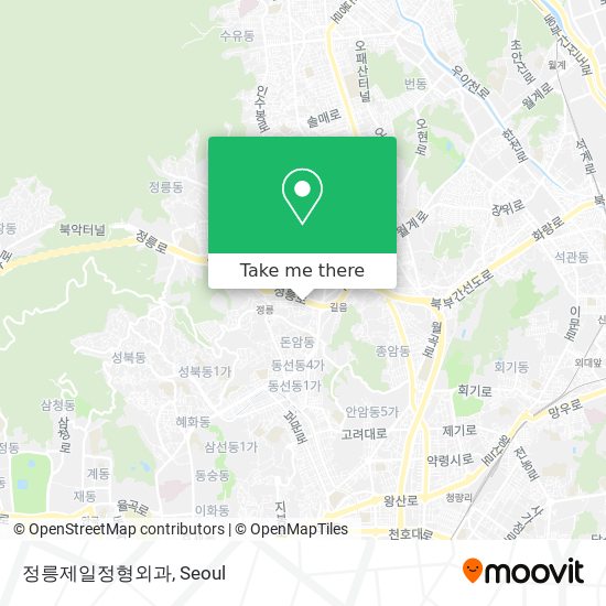 정릉제일정형외과 map