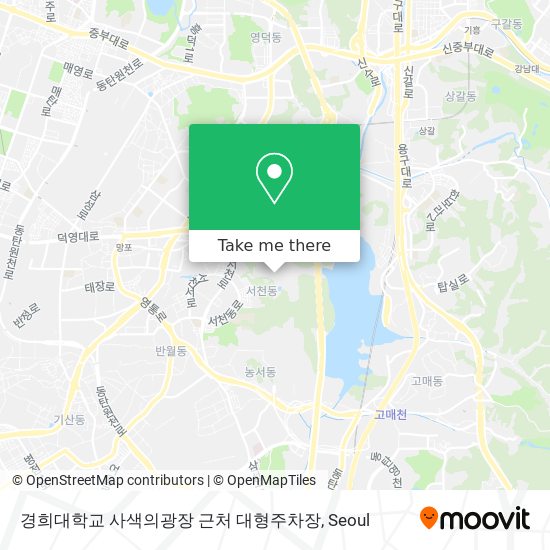 경희대학교 사색의광장 근처 대형주차장 map