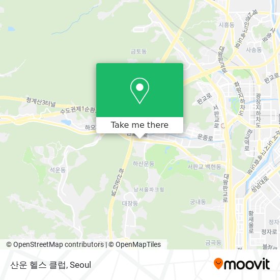 산운 헬스 클럽 map