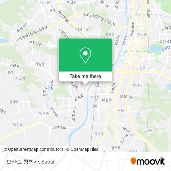 오산고 청학관 map