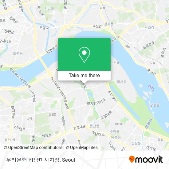 우리은행 하남미사지점 map