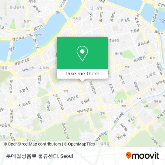 롯데칠성음료 물류센터 map