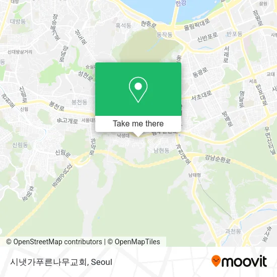 시냇가푸른나무교회 map