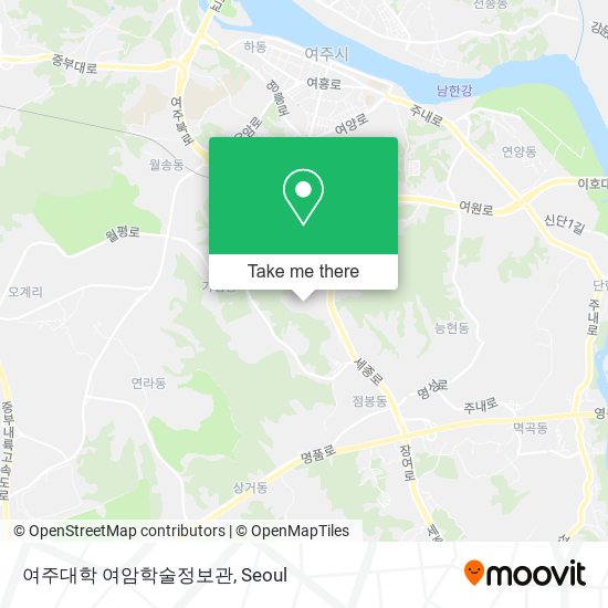 여주대학 여암학술정보관 map