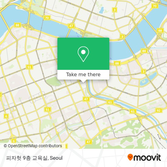 피자헛 9층 교육실 map