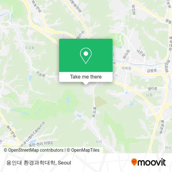 용인대 환경과학대학 map