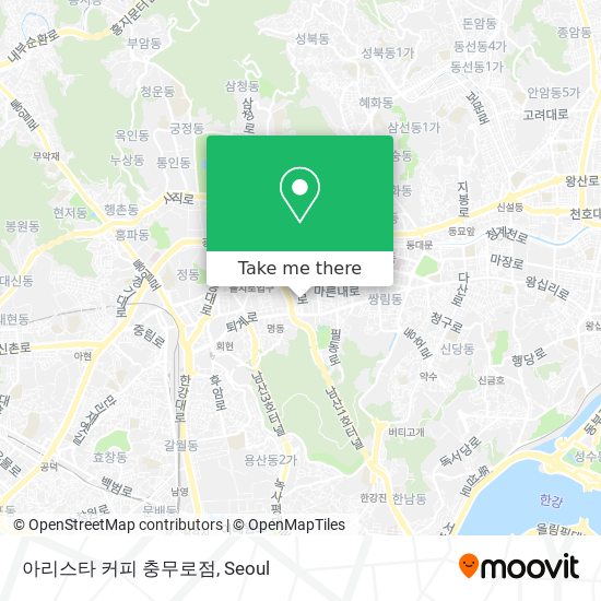 아리스타 커피 충무로점 map