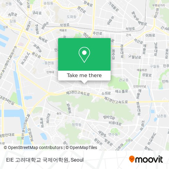 EIE 고려대학교 국제어학원 map