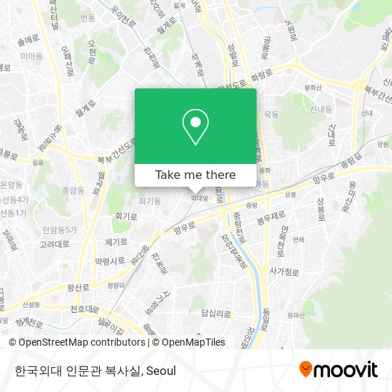 한국외대 인문관 복사실 map