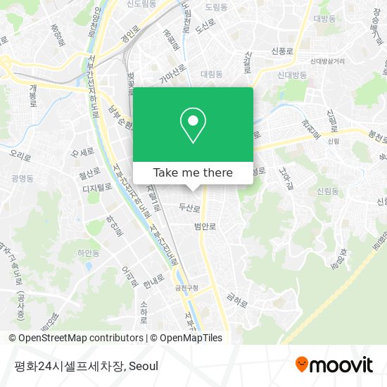 평화24시셀프세차장 map