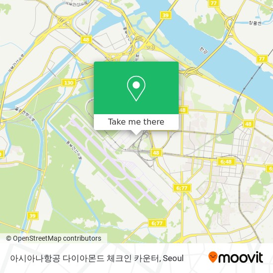 아시아나항공 다이아몬드 체크인 카운터 map