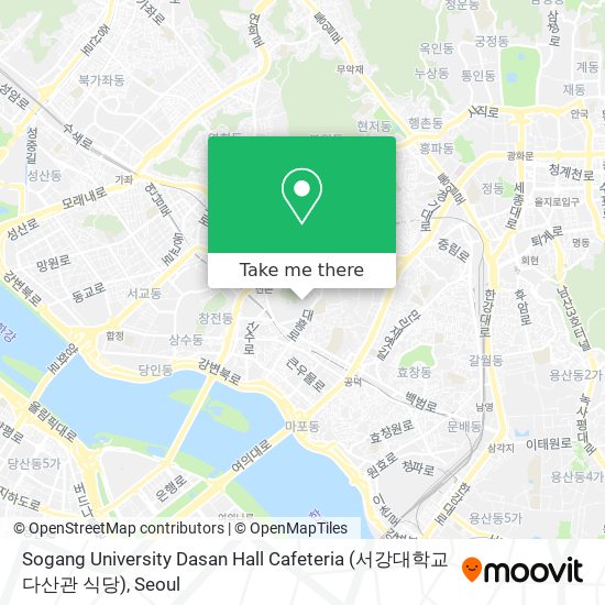 Sogang University Dasan Hall Cafeteria (서강대학교 다산관 식당) map