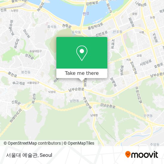 서울대 예술관 map