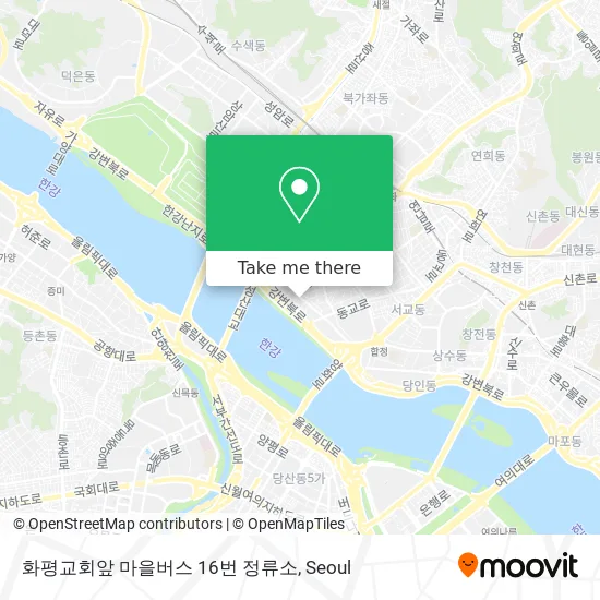 화평교회앞 마을버스 16번 정류소 map