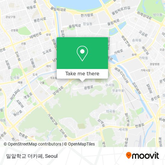 밀알학교 더카페 map