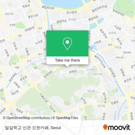 밀알학교 신관 요한카페 map