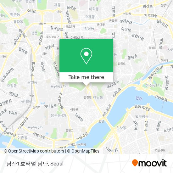 남산1호터널 남단 map