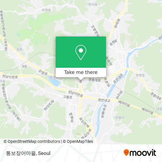 통보장어마을 map