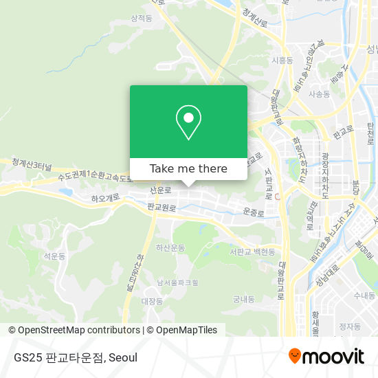 GS25 판교타운점 map