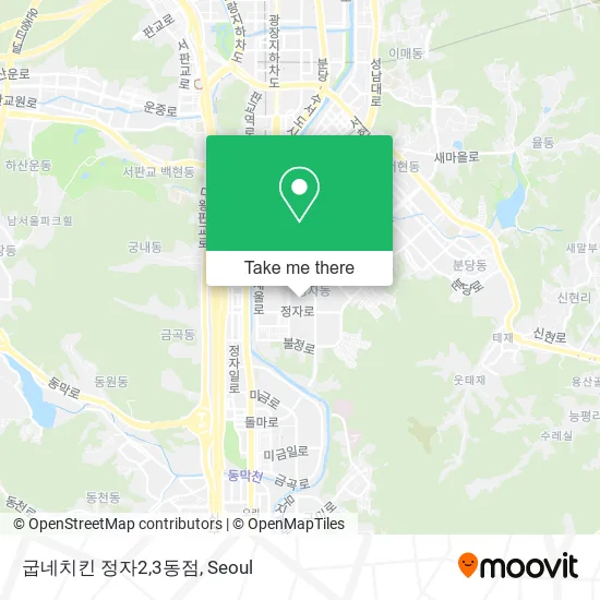 굽네치킨 정자2,3동점 map