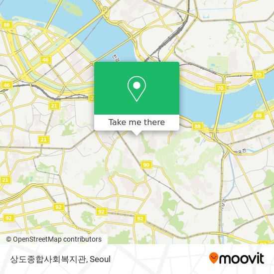 상도종합사회복지관 map