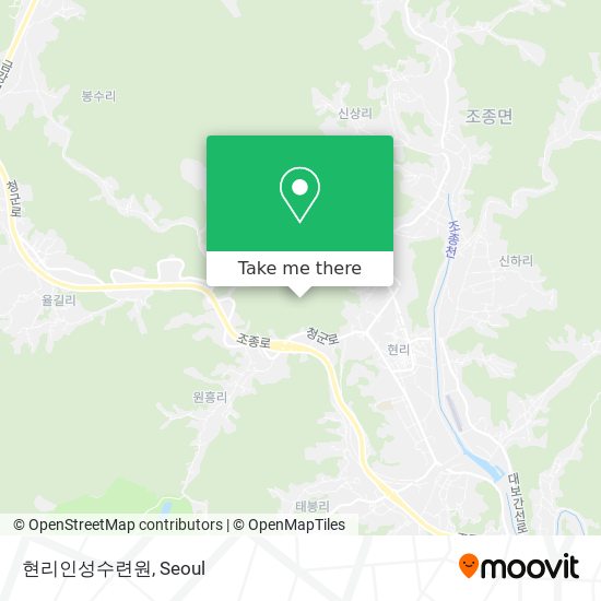 현리인성수련원 map