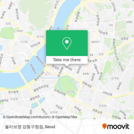 올리브영 강동구청점 map
