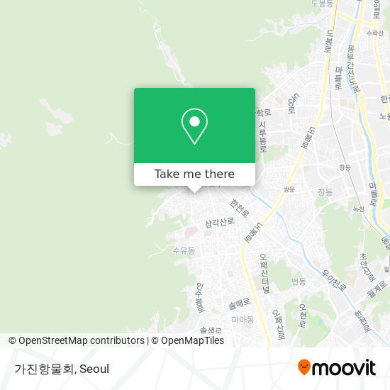 How to get to 가진항물회 in 강북구, 서울시 by Bus or Subway